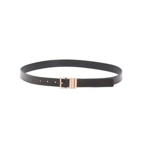 ALLSAINTS Deep Brown Leather Spazzoalto Triple Metal Loop Belt